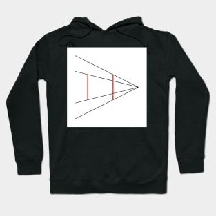 Ponzo's illusion (T478/0428) Hoodie